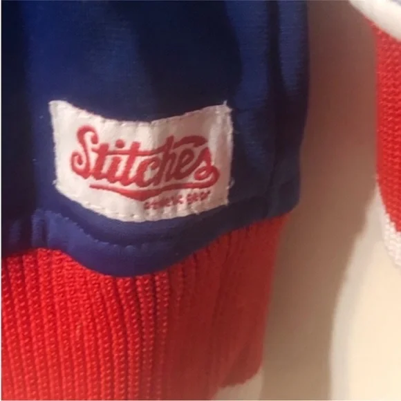 STITCHES LA CLIPPERS Full Zipper Red White And Blue SPORTS Jacket Size SMALL - Picture 6 of 15